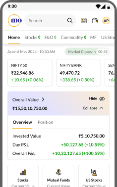 Motilal Oswal RIISE App — multi-asset portfolio and market dashboard